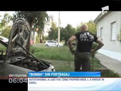 Mașina i s-a transformat în torță!