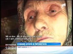 O mamă uitată şi înfometată