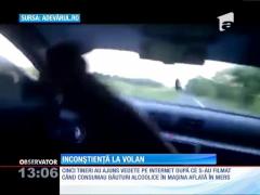 Inconştienţă la volan! Petrecere în maşină