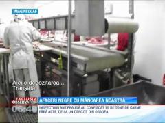 Pericol! Tone de carne vândute fără acte pe piaţa românească!
