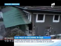Casa avariată de un bolovan de șase tone