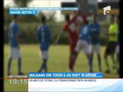 Un meci de fotbal de liga a IV-a s-a transformat într-un măcel