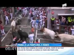 IMAGINI ŞOCANTE! Prima cursă de la Pamplona, CINCI victime