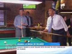 Barack Obama, la masa de biliard