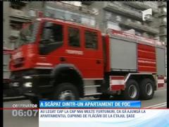 Incendiu într-un bloc din Deva