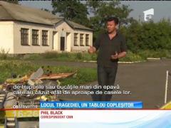 Locul tragediei aviatice din Ucraina, un tablou copleşitor