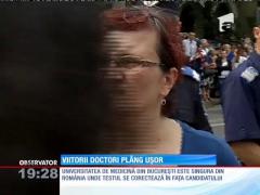 Au curs lacrimi la admiterea de la Universitatea de Medicină