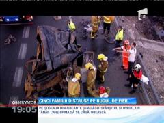 Drama familiilor românilor care au ars de vii pe o autostradă din Spania