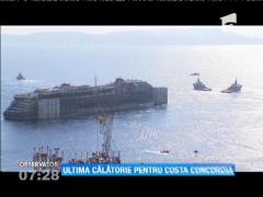 Epava vasului Costa Concordia a pornit pe drumul spre Genova