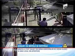 IMAGINI ŞOCANTE! Lovit cu bâtele şi tăiat, chiar în faţa iubitei sale