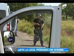 Lupte la locul prăbușirii din Ucraina