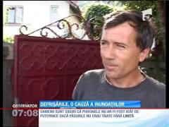 Defrișările, o cauză a inundațiilor din Novaci