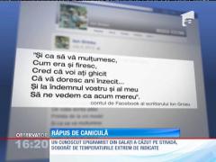 Un scriitor gălăţean a pierit răpus de caniculă