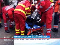 Concediu pentru șase cetăţeni ucraineni a început cu un accident grav