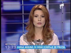 Cursă nebună cu două echipaje de poliţie
