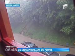 Ploaia a paralizat Reșița