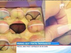 Un chinez a inventat un cadou savuros pentru ziua îndrăgostiţilor: piersicile în lenjerie intimă!