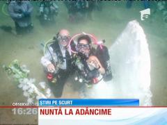 INEDIT! Nuntă sub apă: Doi tineri s-au căsătorit în apele Oceanului Atlantic