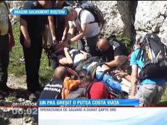 Un pas greşit a aruncat-o pe o tânără într-o râpă de 15 metri