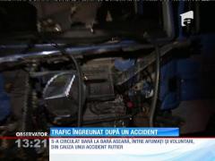 Trafic îngreunat de un accident între Afumaţi şi Voluntari