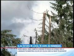 Moţii salvatori şi medicii răniţi în Apuseni s-au întâlnit la locul prăbuşirii avionului