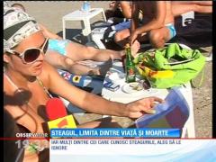 Steagul de pe litoral, limita dintre viață și moarte
