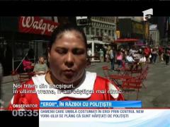 Batman, Mickey, Minnie Mouse, Sponge Bob şi alţi eroi din desene au protestat în Times Square