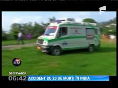 Un autobuz s-a răsturnat într-o prăpastie în India
