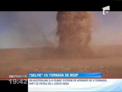 ”Selfie” cu tornada de nisip