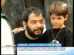 Lumânări, jucării și mesaje pentru Ionuț, copilul ucis de câini