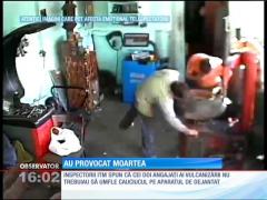 Angajaţii ITM au stabilit că vinovaţii pentru explozia de ieri, de la vulcanizarea din Piteşti sunt chiar cei doi tineri