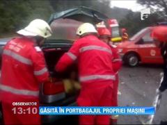 Poliţistă găsită în portbagajul maşinii
