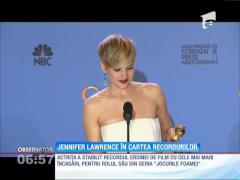Jennifer Lawrence a intrat şi în Cartea Recordurilor.