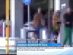 Româncă incendiată în Italia