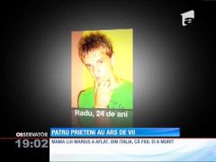 UPDATE! Patru prieteni au ars de vii în aceeaşi maşină