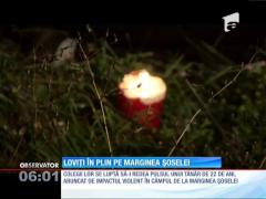 Spulberaţi de o maşină la marginea șoselei