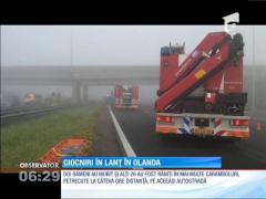 Tragedie pe o autostradă din Olanda! 150 de vehicule implicate într-un carambol soldat cu doi morți