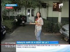 O fostă polițistă, trăiește după ce a căzut de la etajul șapte!