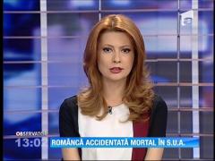 Româncă accidentată mortal în SUA