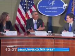 Obama, în pericol într-un lift