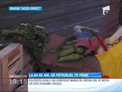 La 84 de ani, acuzată de polițiști că face evaziune cu pătrunjel!