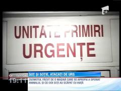 Doi bătrâni, soţ şi soţie, au fost atacaţi de urs, în drum spre casă!