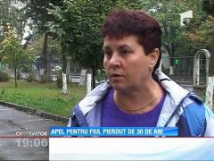 Apel emoționant pentru fiul pierdut de 30 de ani