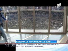 Pardoseală transparentă, amplasată la 57 de metri de sol, în Turnul Eiffel