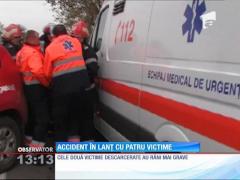 Botoşani: Accident în lanţ cu patru victime
