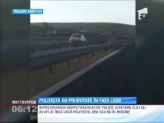 Echipaj de poliţie, cu 150 km/h pe contrasens!
