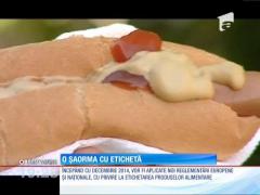 De luna viitoare, şaorma se va vinde cu etichetă