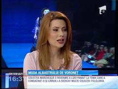 Moda Albastru de Voroneţ, cea mai recentă colecţie a Lizei Panait