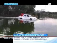 "O găleată ruginită transformată într-o barcă"! Dacia amfibie, lăudată în străinătate