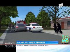 Un american s-a ars de la nişte spaghete